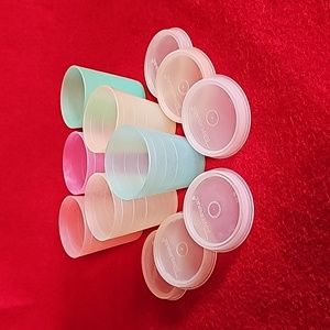6pc- Vintage Tupperware #101 Midget 2 oz multi color Pastel containers w…